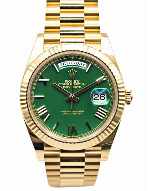 rolex presidential green|rolex day date 40 president.